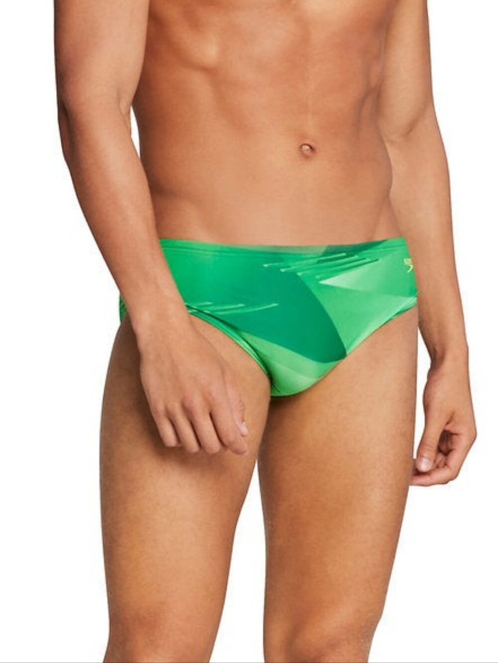SPEEDO LANE GAME Green Gradient Men's Swim Briefs  SIZE 26 M-L NWT